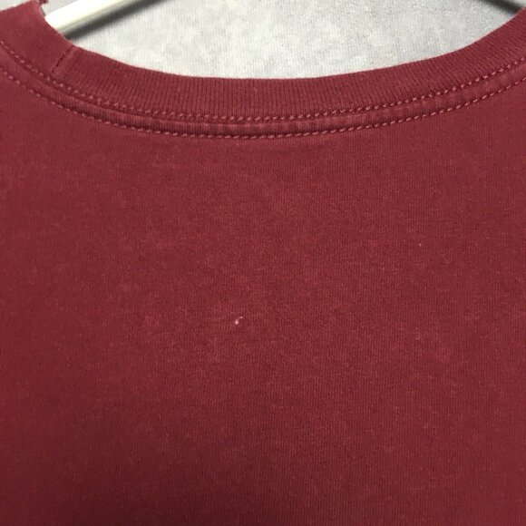 Hurley T Shirt Adult size Large Maroon Short Sleeve Mens Graphic Text Cotton Tee - Picture 10 of 13